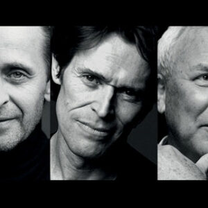 Robert Wilson (r), Mikhail Baryshnikov (l), Willem Dafoe (c)